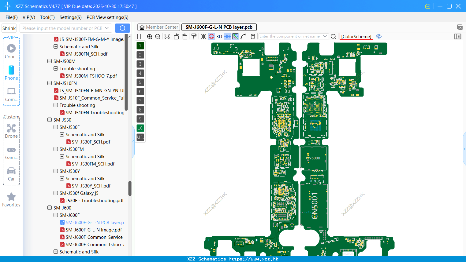 Samsung SM-J600F-G-L-N PCB Layer